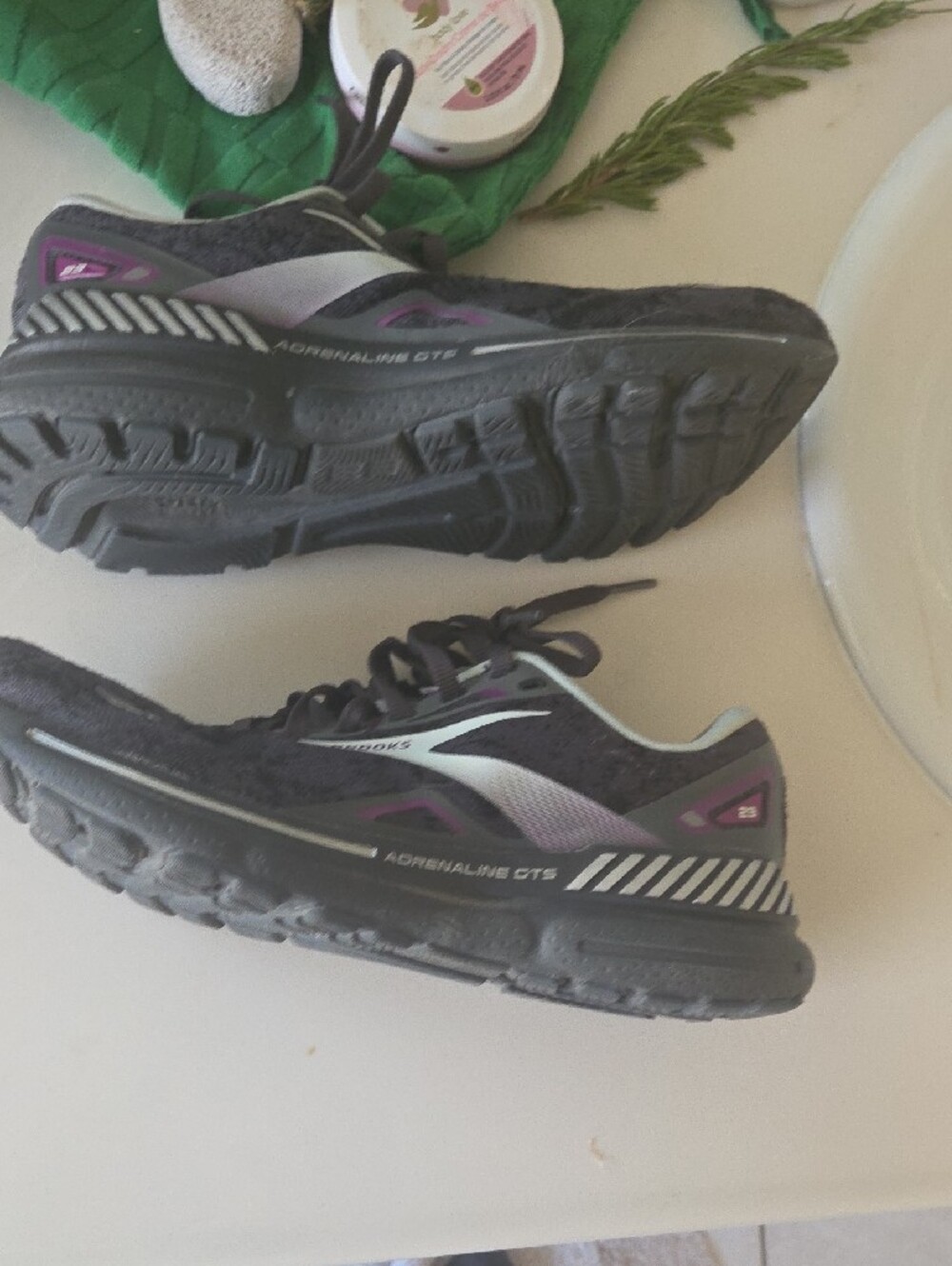 Brooks Women's Sneakers — Charcoal with Purple Accents - Picture 6 of 9